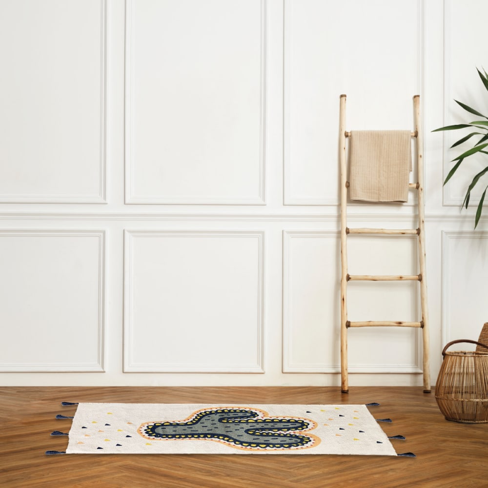 Tapis déco enfant cactus coton tissé 50x120cm - Maisons du Monde