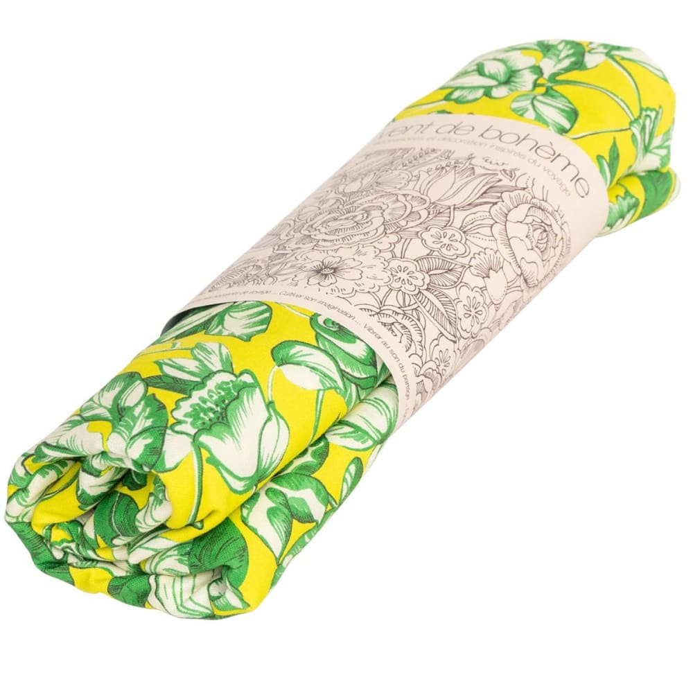 Mantel de algodón con estampado floral amarillo 140x235 - Maisons du Monde