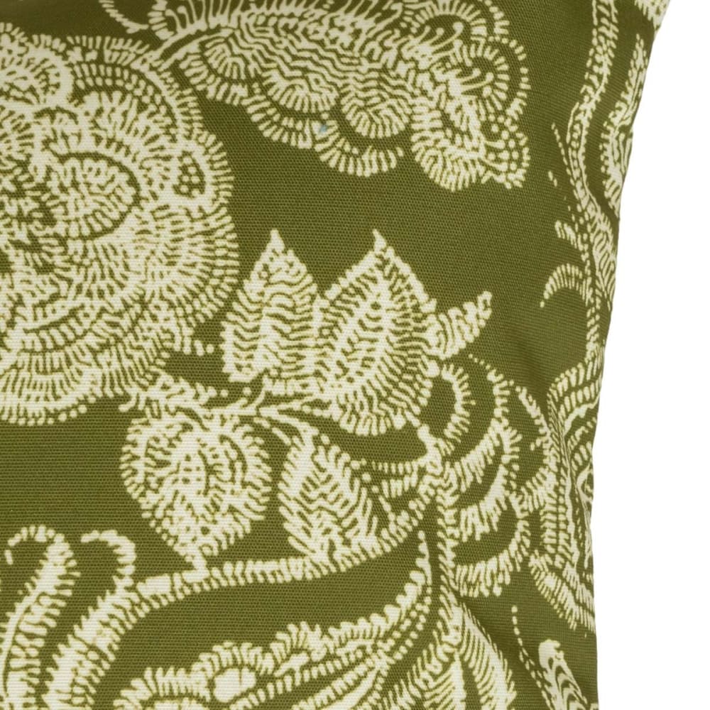 Housse de coussin extérieur 45x45 cm motif fleurs pointées kaki - Maisons du Monde