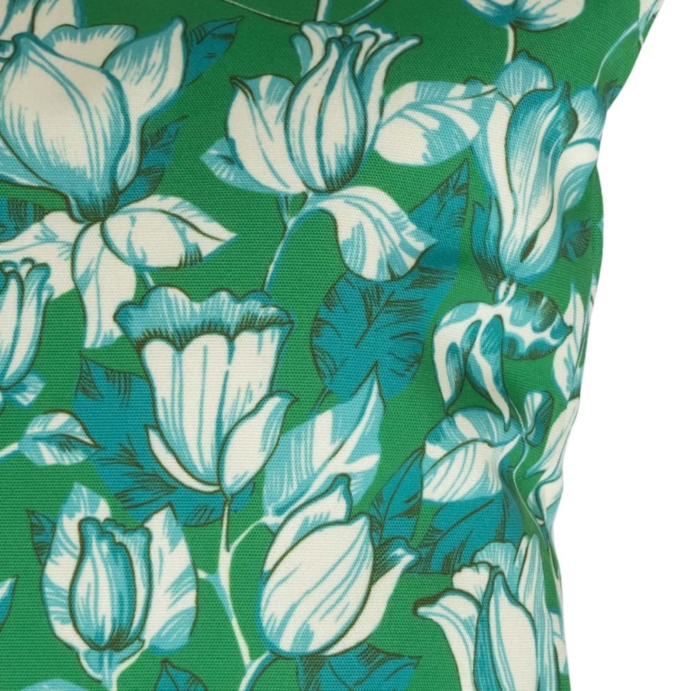 Copricuscino da esterno con stampa floreale verde 45x45 - Vent de