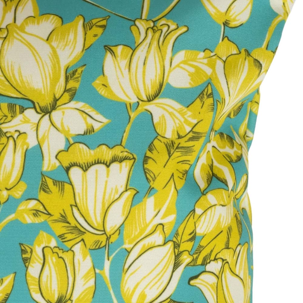 Funda de cojín exterior estampado de flores azul 45x45 - Maisons du Monde