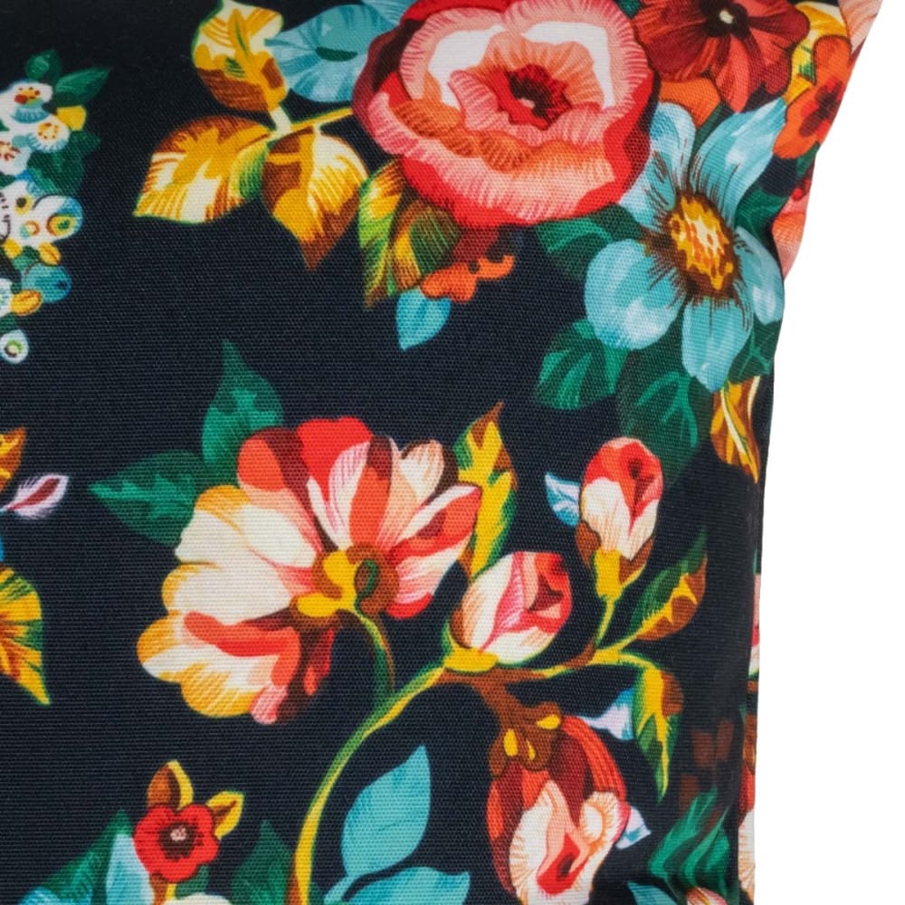 Funda de cojín exterior estampado floral azul oscuro 45x45 - Maisons du Monde