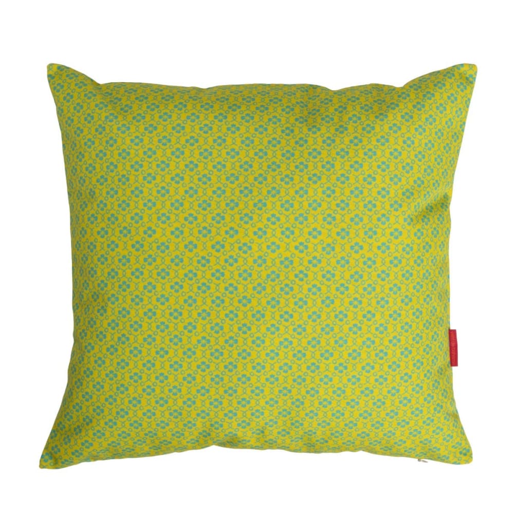 Funda de cojín exterior estampado de flores amarillo 45x45