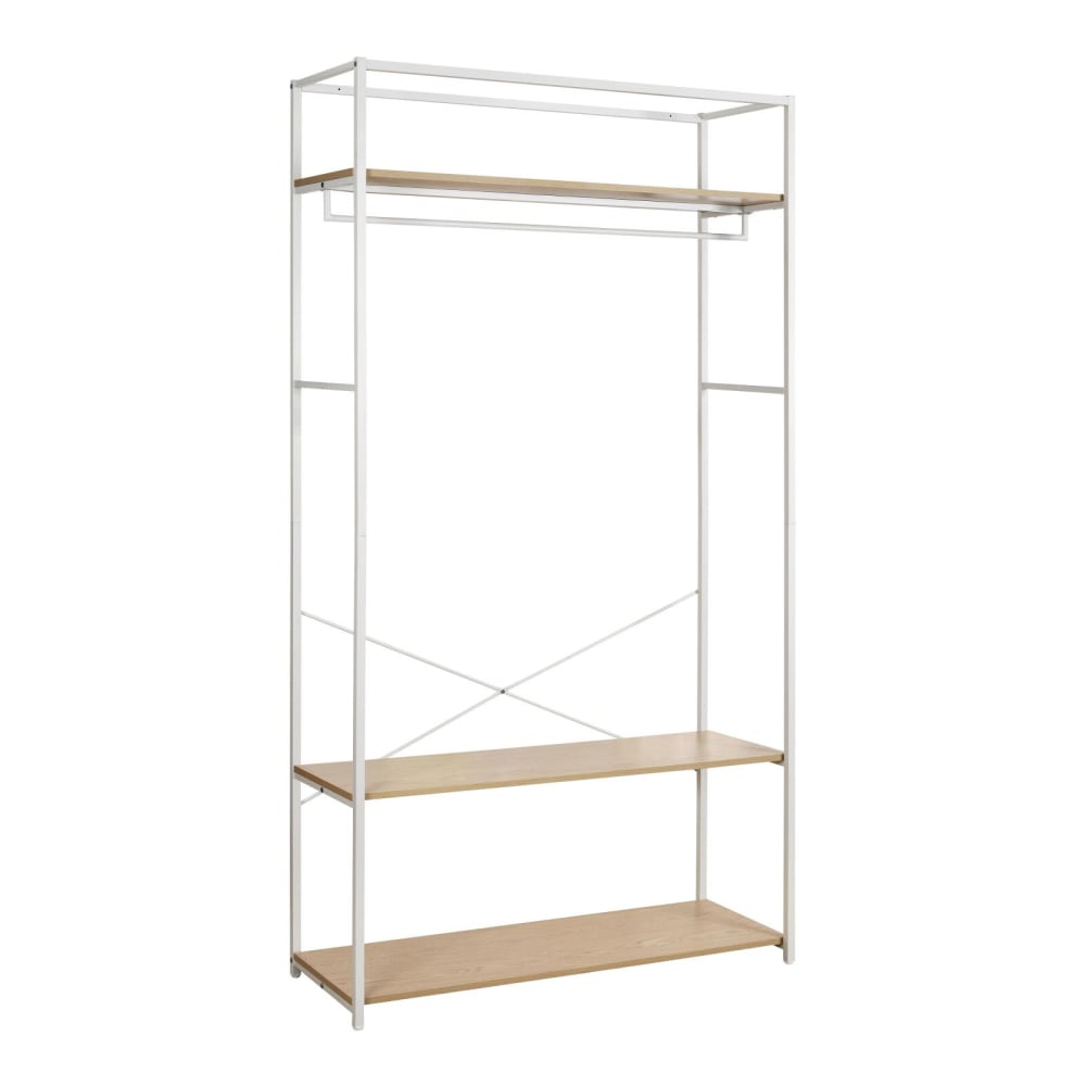 Portant vêtements  en bois et métal 110x200cm