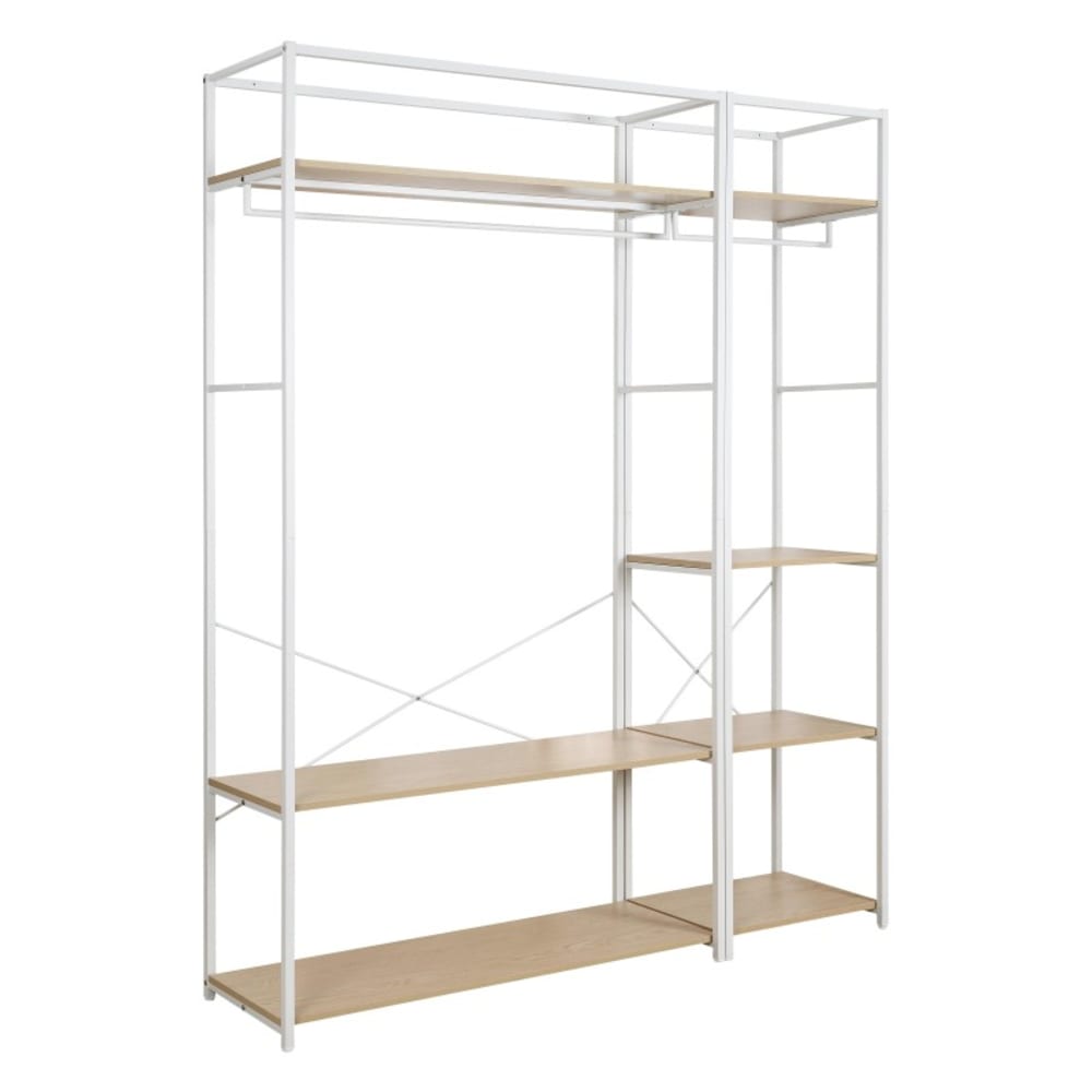 Lot de 2 portants vêtements en bois et métal 160x200cm - Maisons du Monde