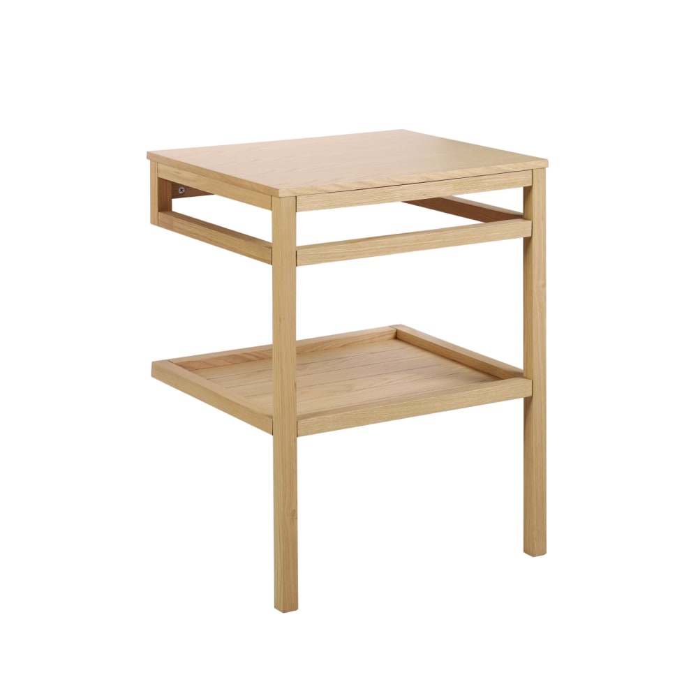 Meuble simple vasque sur pieds en chêne 60 cm