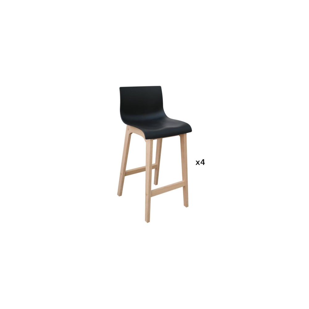 Lot de tabourets de bar en chêne 65cm