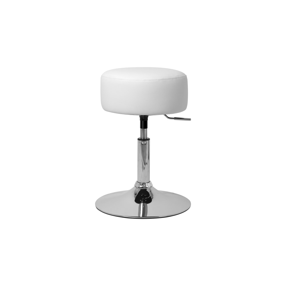 Sgabello da trucco regolabile bianco 38,5 x 52-65 cm - Bianco - Metallo