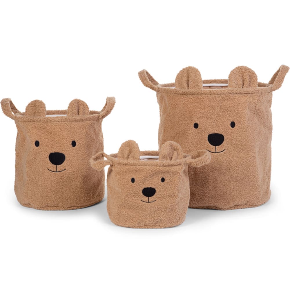 Childhome Lot de 3 paniers Marron Pes - Polyester - 40x40x0cm