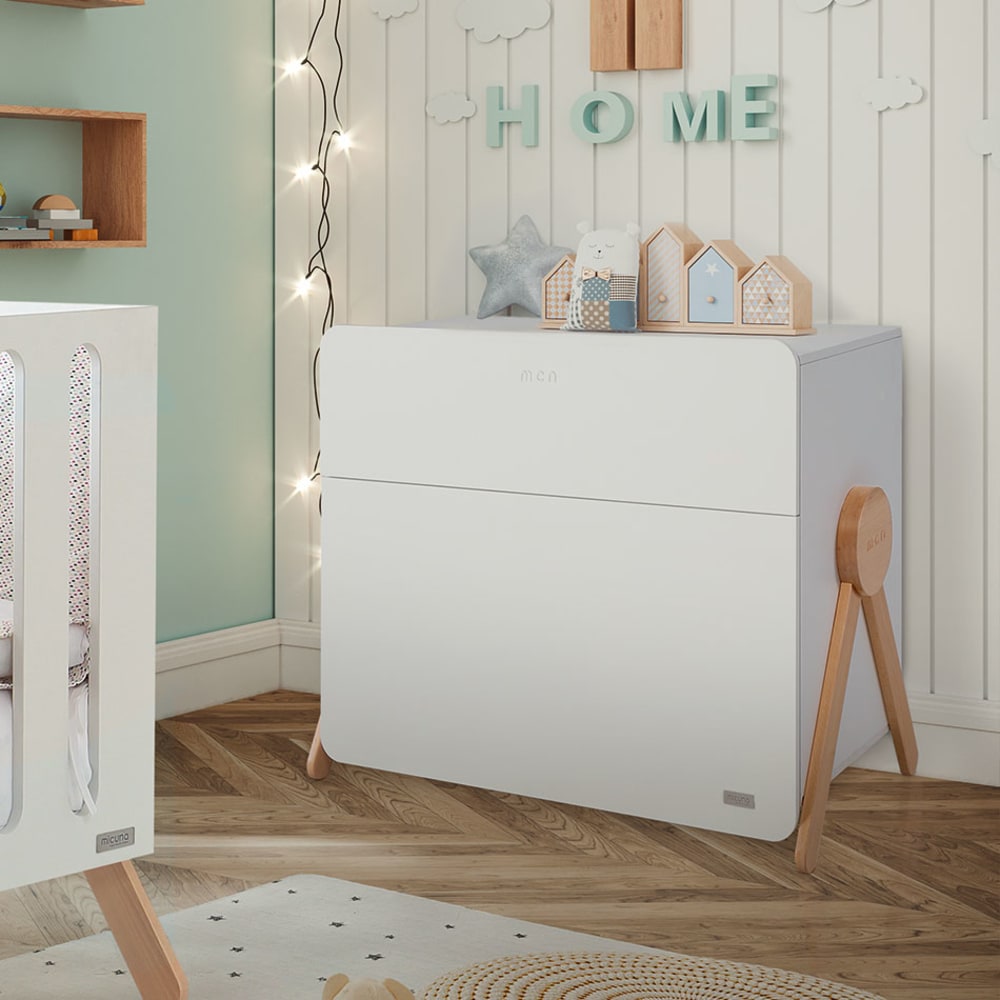 Commode 2 tiroirs  blanc (Micuna) - Image 1