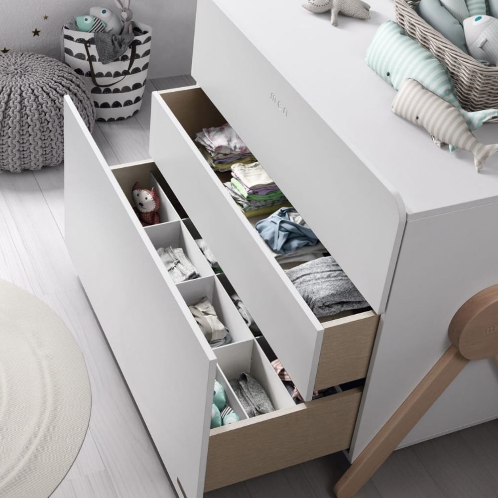 Commode 2 tiroirs  blanc (Micuna) - Image 2