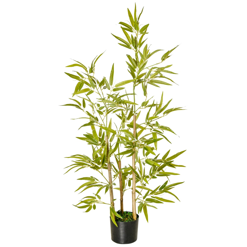 Pianta di bambù artificial in vaso realistica verde - Homcom