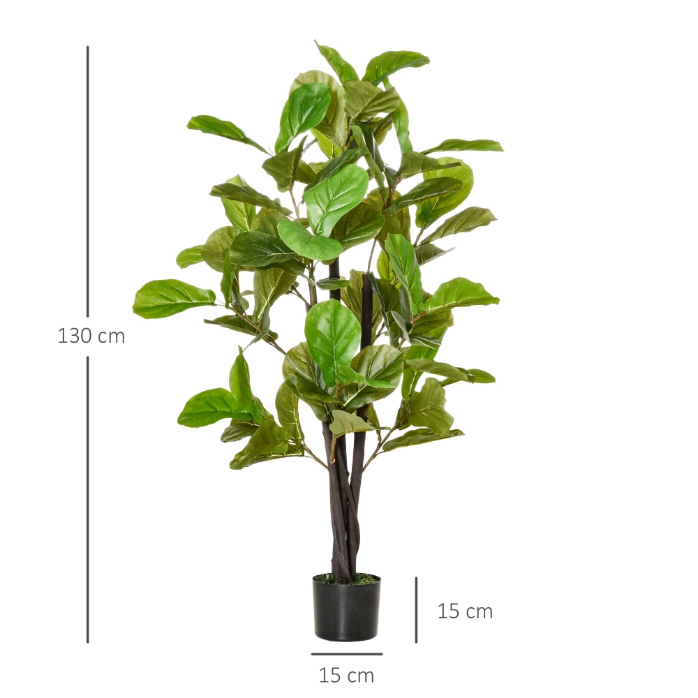 Ficus artificiale realistica verde - Homcom