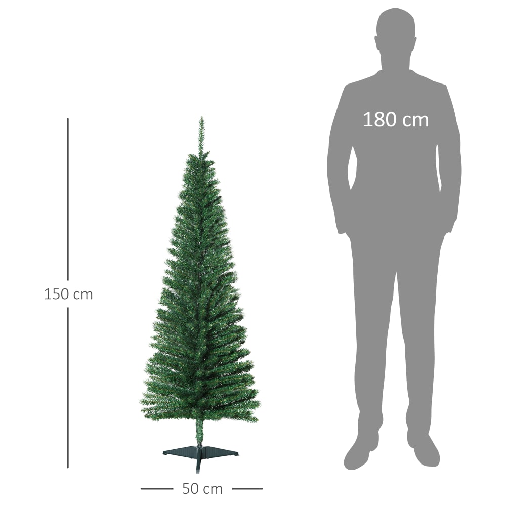 Albero di natale artificiale con rami e base rimovibile in pvc