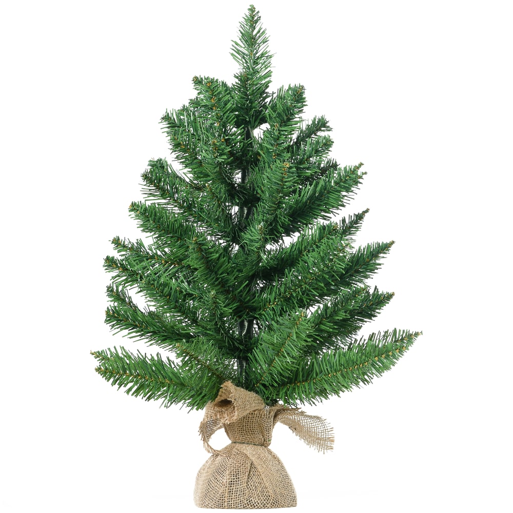 Albero di natale con rami folti e aghi realistici in pvc verde -
