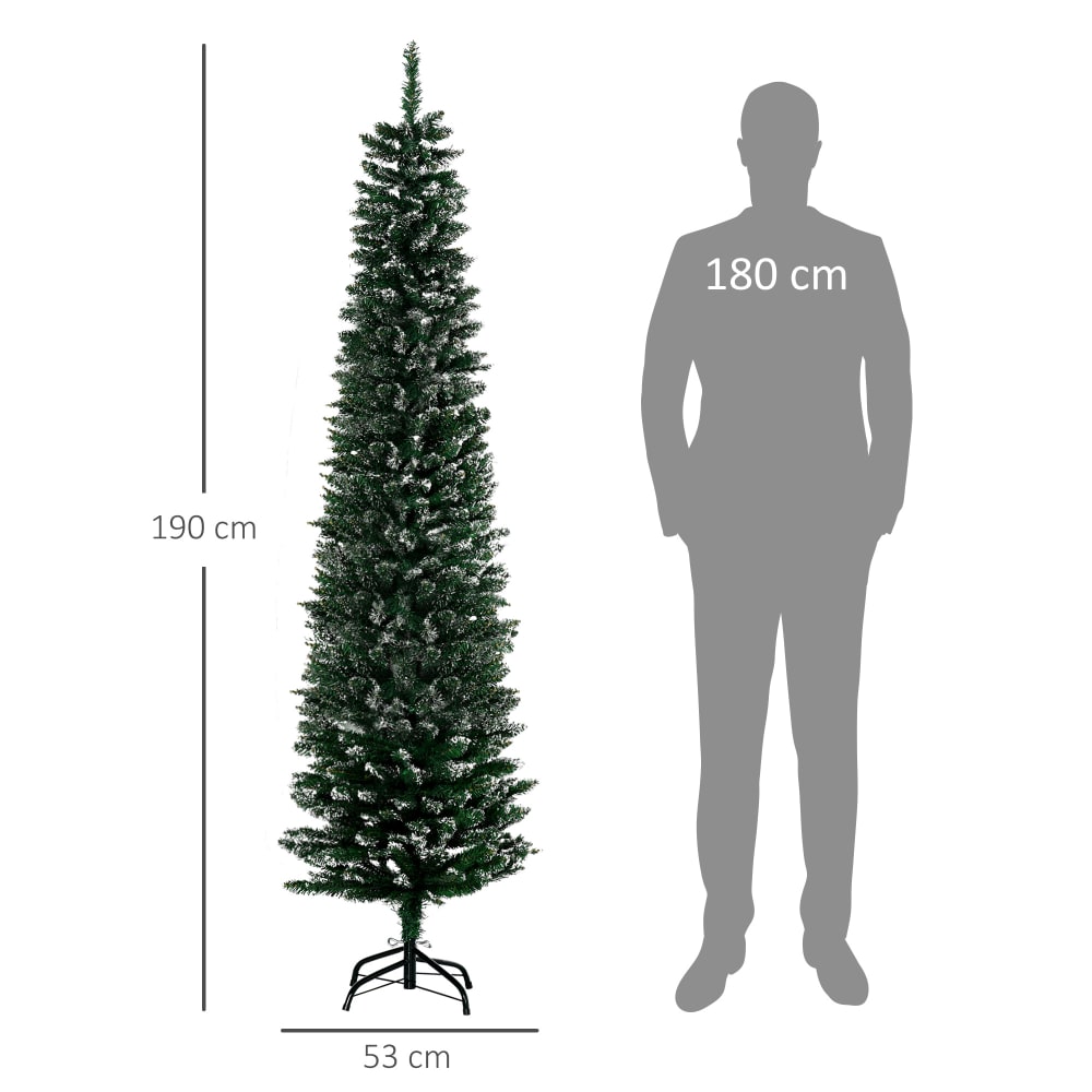 Albero di natale innevato alto 165cm 570 rami base rimovibile -