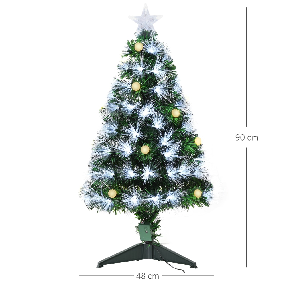 Albero di natale artificiale con led e fibre ottiche in pvc verde