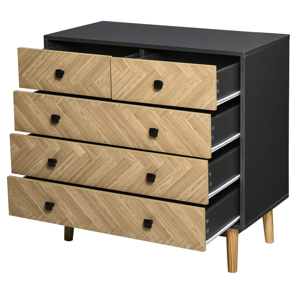 Cassettiera stile vintage industriale con cassetti grigia -