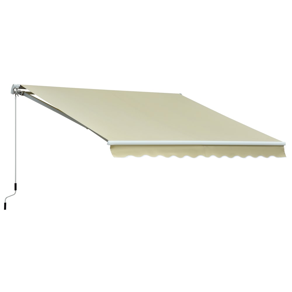 Tenda da sole a bracci regolazione con manovella 3x2.5m beige -