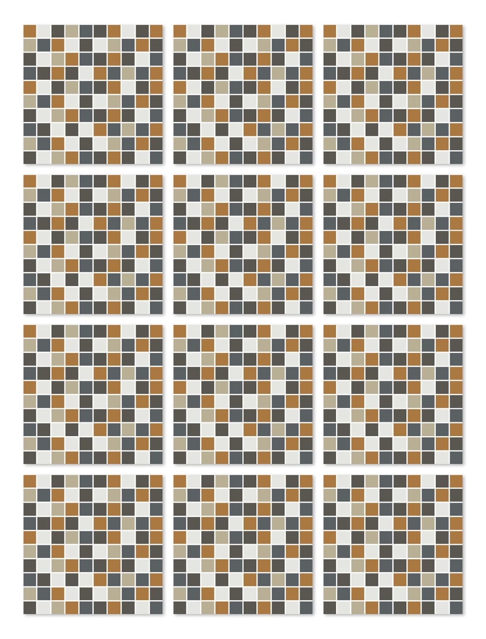 Azulejos Adhesivos 8 Cenefas de 100x10cm Cuadrados Naranja
