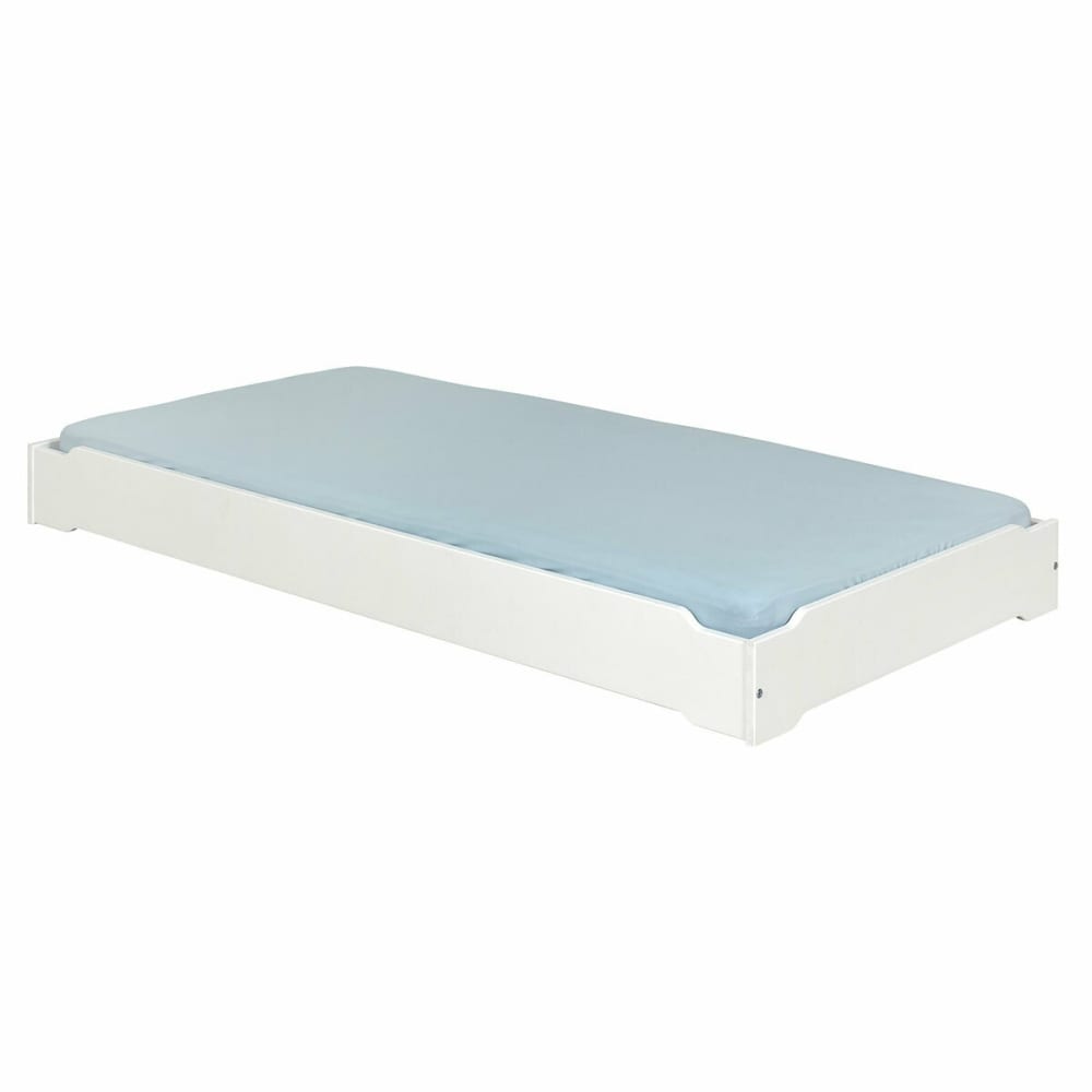 ID Kids - Lit empilable bois massif blanc 90x190 cm