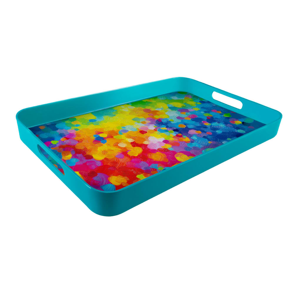 Plateau de service  multicolore mélamine 53,7  x  34,7  x 5 cm