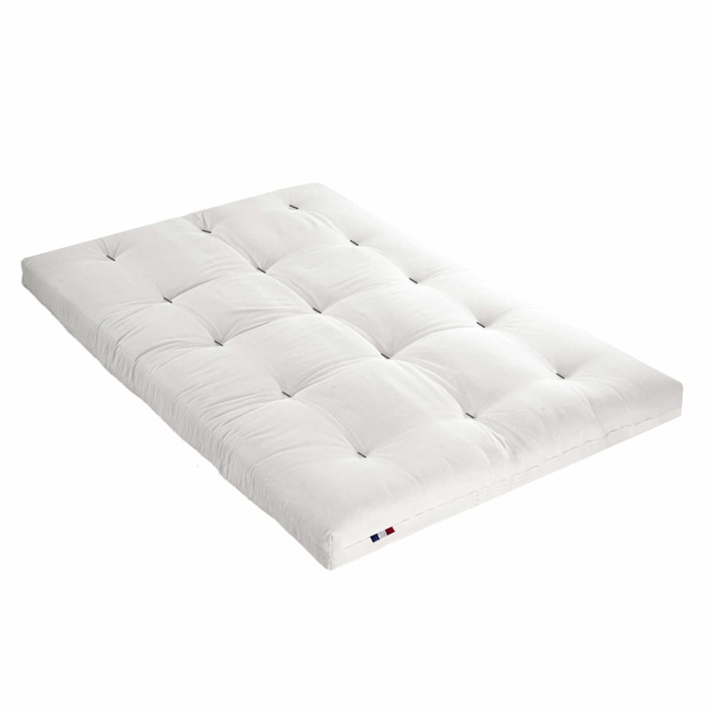 Matelas futon coeur latex ferme 13cm écru 140x200