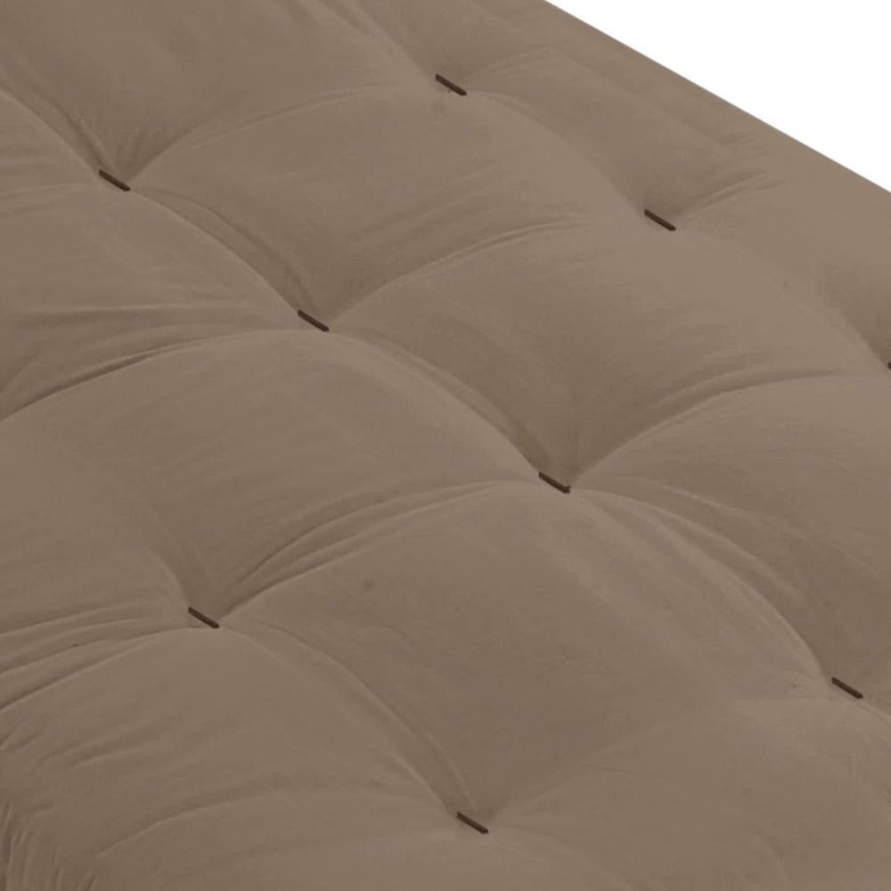 Matelas futon coton traditionnel, 13cm taupe 90x190