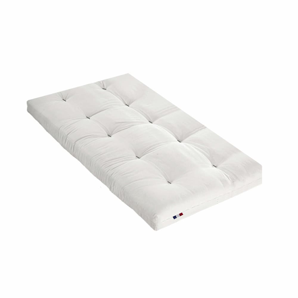 Matelas futon coeur latex ferme 13cm écru 90x190