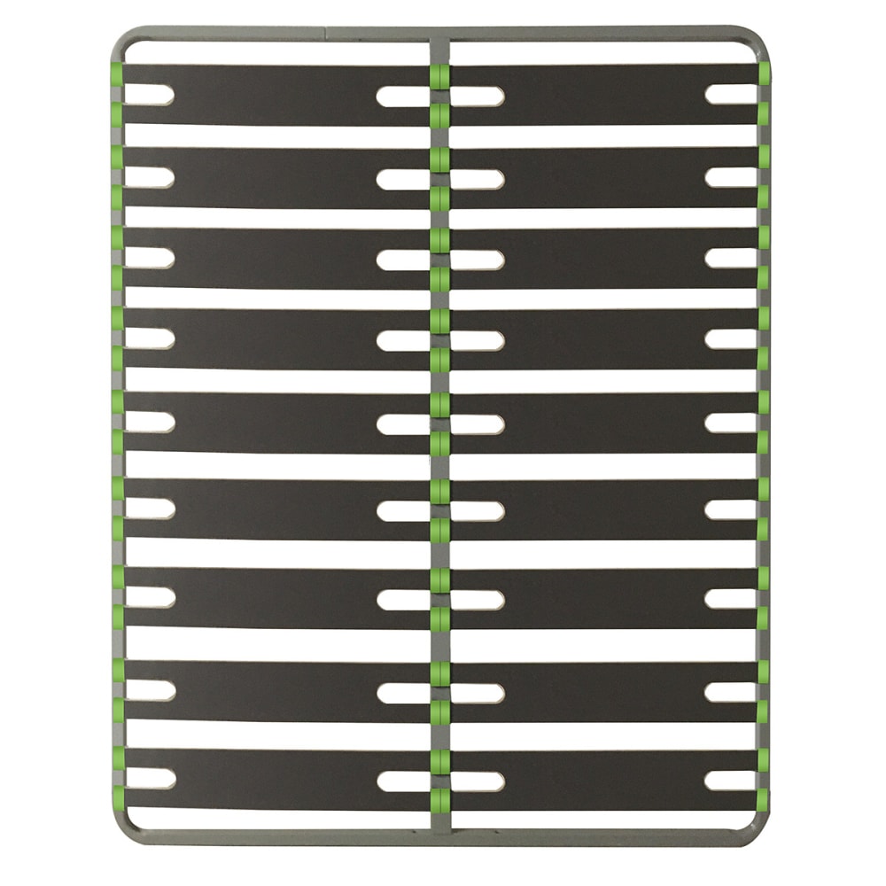 Pack sommier 2x9 lattes 160x200cm + pieds gris + pied central