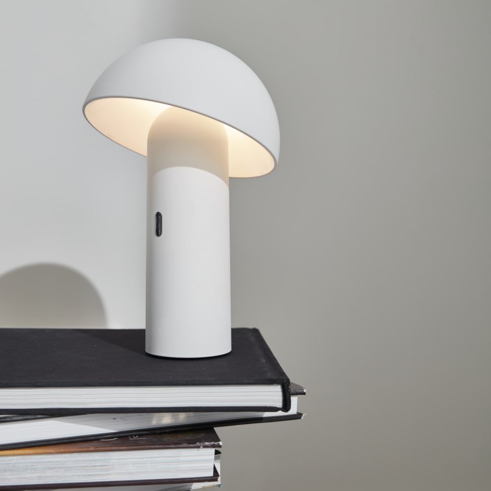 Lampe de table sans fil nomade blanche — vue 3