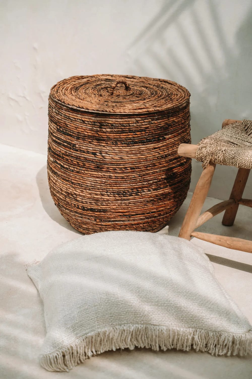 Kissenbezug aus baumwolle in creme, 60x60x10cm - Maisons Du Monde