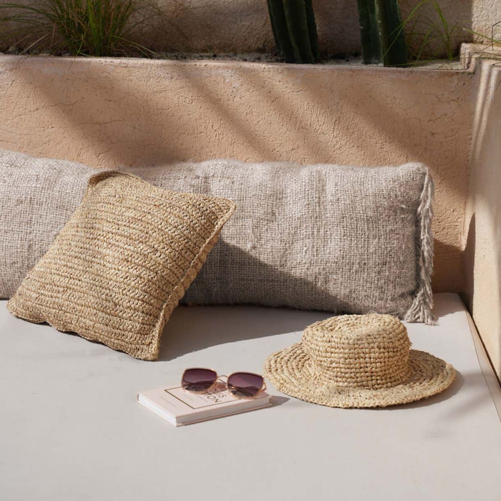 Copricuscino in cotone beige 35x100x10 cm - Bazar Bizar