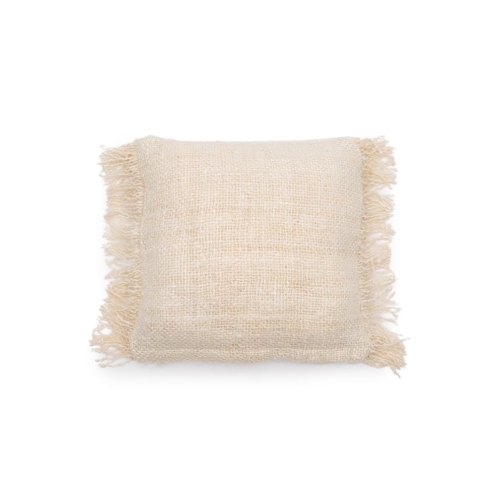 Housse de coussin coton crème 40x40x10cm