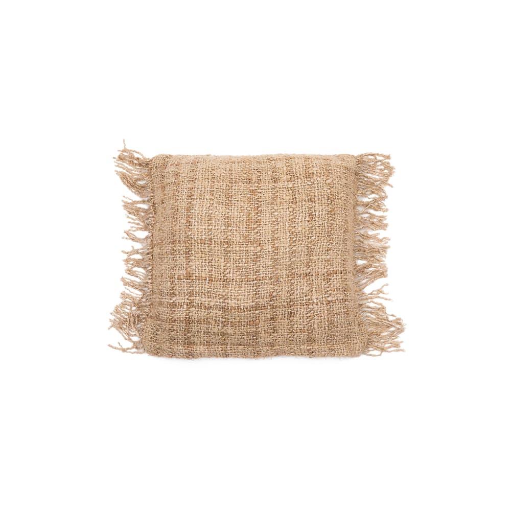 Housse de coussin coton beige 40x40x10cm