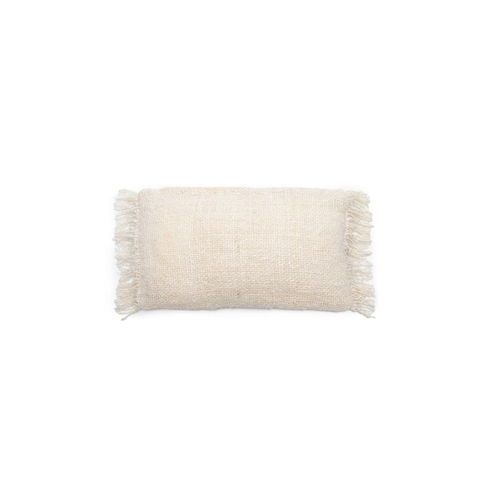 Housse de coussin coton crème 30x50x10cm