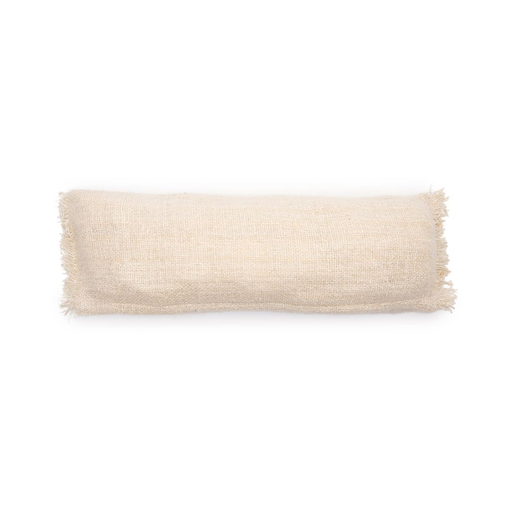 Housse de coussin coton crème 35x100x10cm