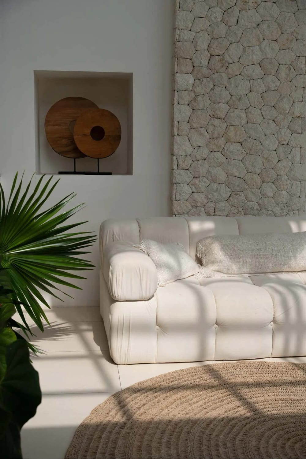 Copricuscino in cotone crema 35x100x10 cm - Bazar Bizar
