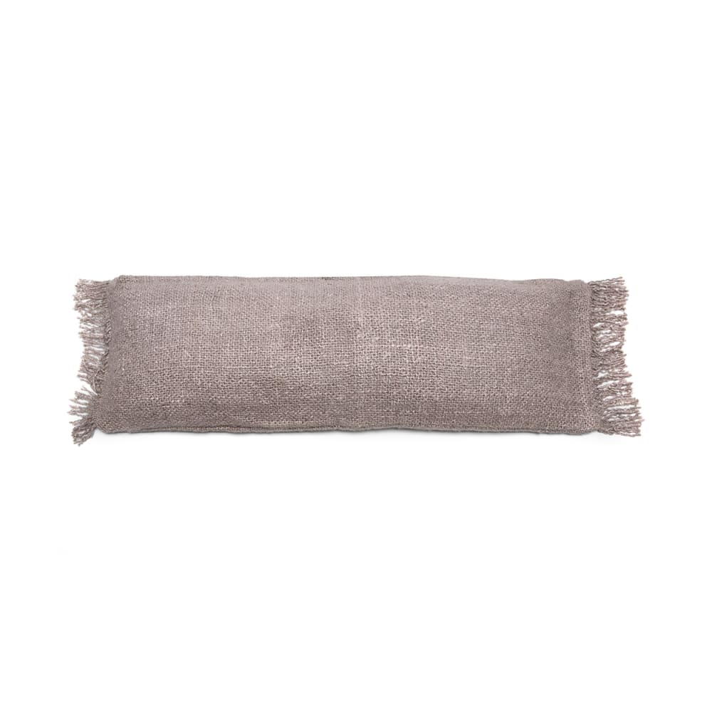 Housse de coussin coton gris 35x100x10cm