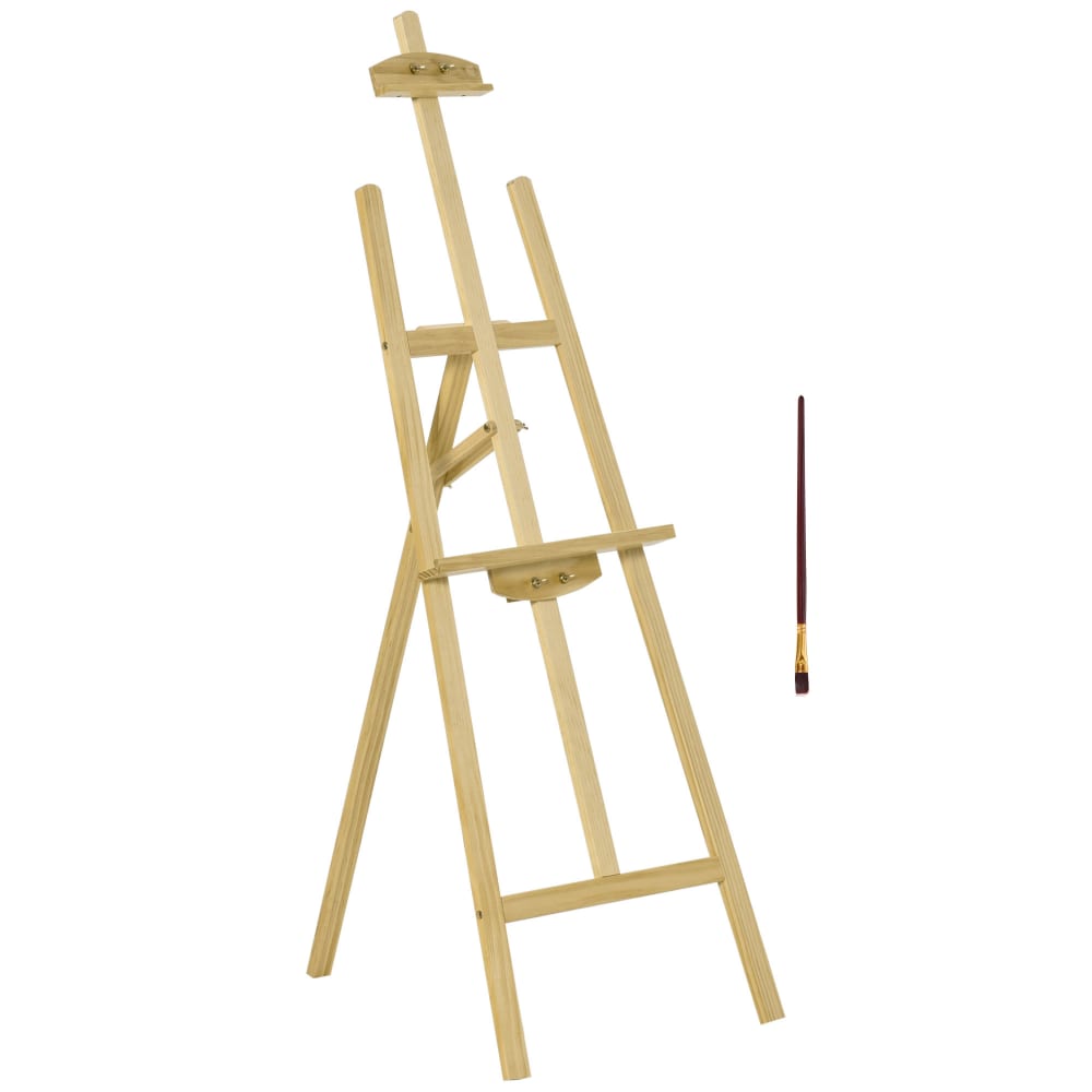 Caballete de pintura 51.5x71.5x134.5 cm madera natural