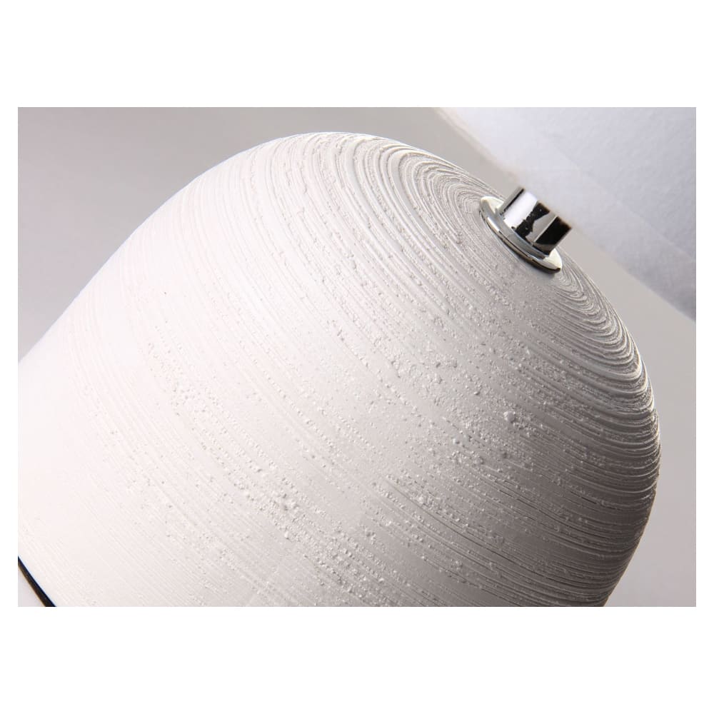Lampe à poser ronde céramique blanche effet naturel - 16x16x27.5cm — vue 4