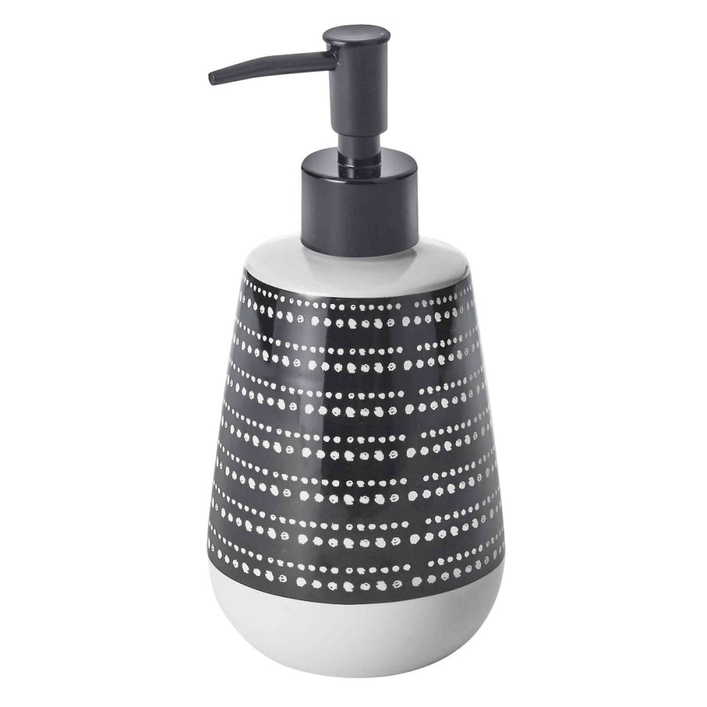 Distributeur de savon à motifs en céramique noir Distributeur de savon à motifs en céramique noir