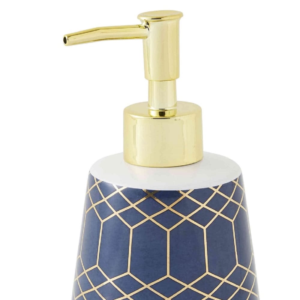 Distributeur de savon à motifs en céramique bleu - Maisons du Monde
