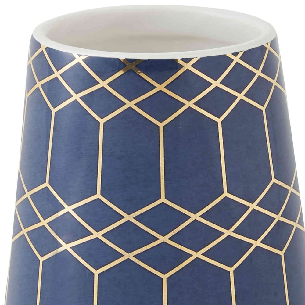 Porte brosse à dents à motifs en céramique bleu - Maisons du Monde