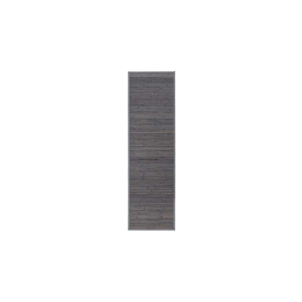 Tapis de couloir bambou gris 60x200cm
