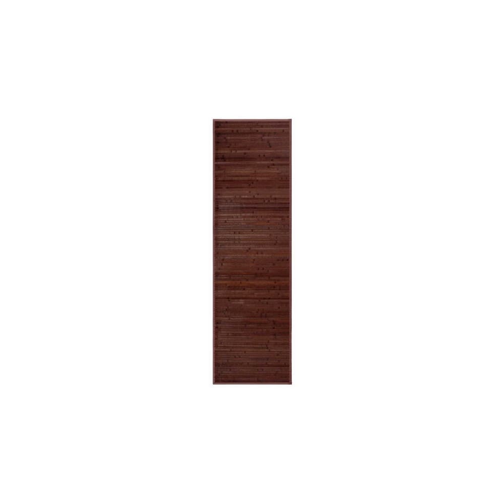 Tapis de couloir bambou couleur chocolat 60x200cm