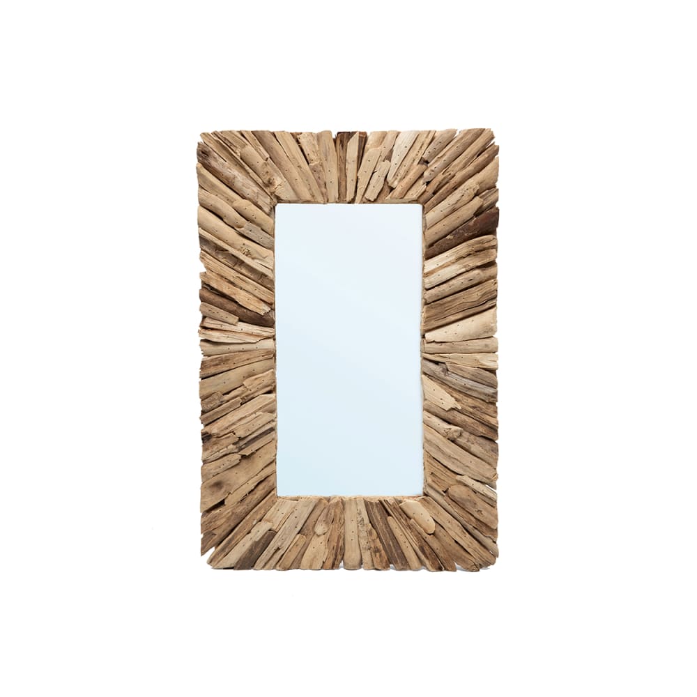 Miroir en bois flotté naturel rectangulaire 60x40