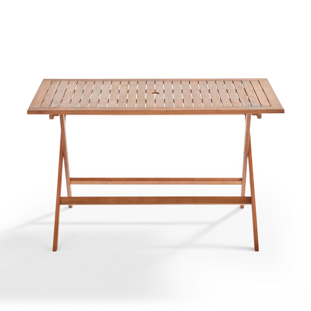 Table de terrasse pliante en bois d'eucalyptus
