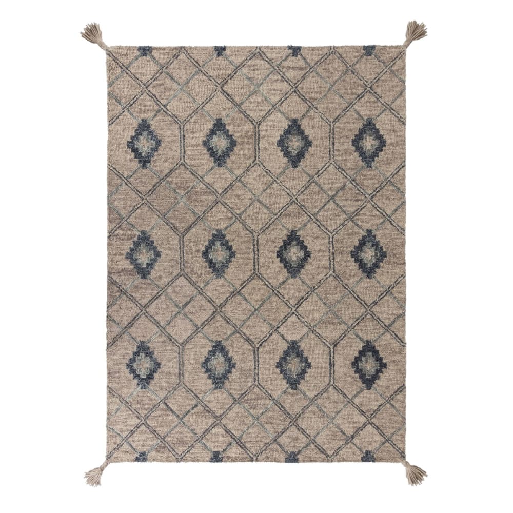 Novatrend Tapis de salon en laine beige 120x170 cm style classique chic