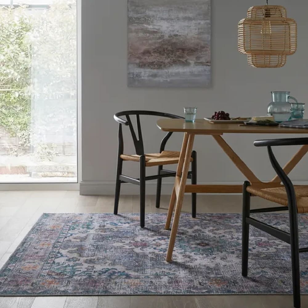 Tapis intérieur extérieur en polyester bleu 120x170 cm — vue 3